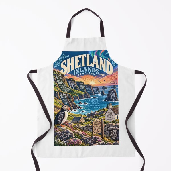 Item preview, Shetland Islands Scotland Northern Isles Cliffs Puffins and Atlantic Coast designed and sold by Aryabek.