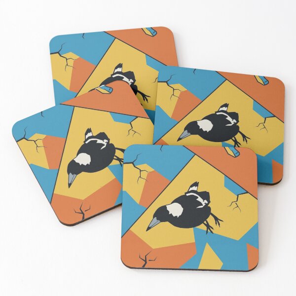Item preview, Geometric Magpie Abstract Art – Modern Colorful Bird Design designed and sold by EllDAV777.