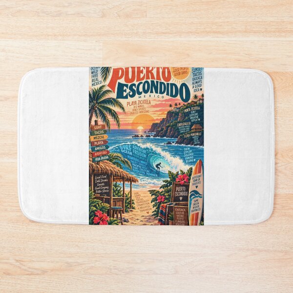 Item preview, Puerto Escondido Mexico Playa Zicatela Oaxaca Surf Coast and Pacific Ocean designed and sold by Aryabek.