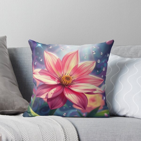 Item preview, Sparkling Pink Starburst Blossom - Ethereal Cosmic Floral Art designed and sold by Marip1974.