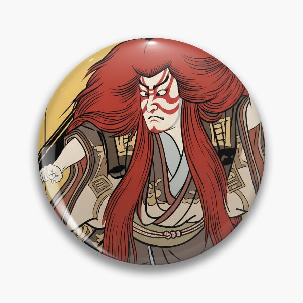 Item preview, Red Haired Kabuki Renjishi Lion Dancer designed and sold by TokyoUkiyoHouse.