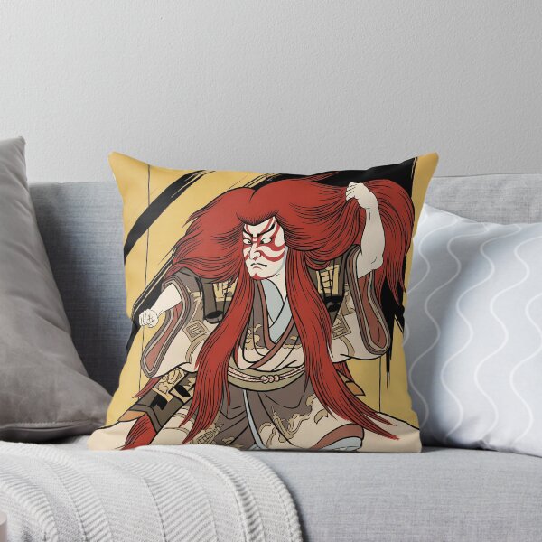Item preview, Red Haired Kabuki Renjishi Lion Dancer designed and sold by TokyoUkiyoHouse.