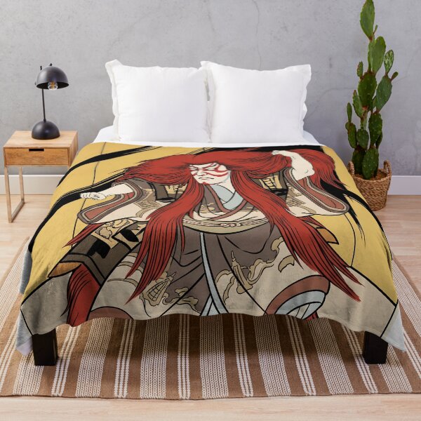 Item preview, Red Haired Kabuki Renjishi Lion Dancer designed and sold by TokyoUkiyoHouse.