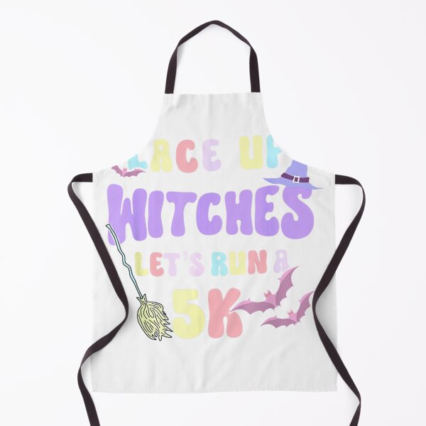 Item preview, Lace Up Witches Let's Run A 5K Retro Goth Halloween Witch T-Shirt designed and sold by teluguredbubble.