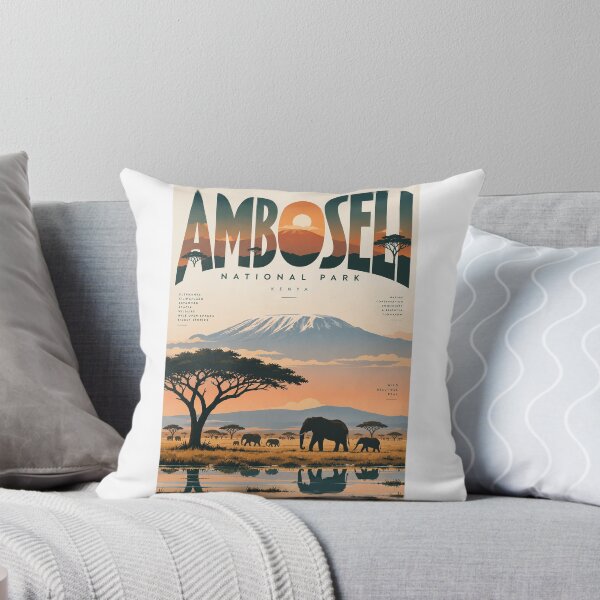 Item preview, Amboseli National Park Kenya Elephants Beneath Kilimanjaro designed and sold by Aryabek.