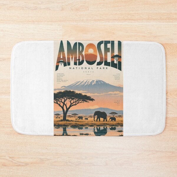 Item preview, Amboseli National Park Kenya Elephants Beneath Kilimanjaro designed and sold by Aryabek.