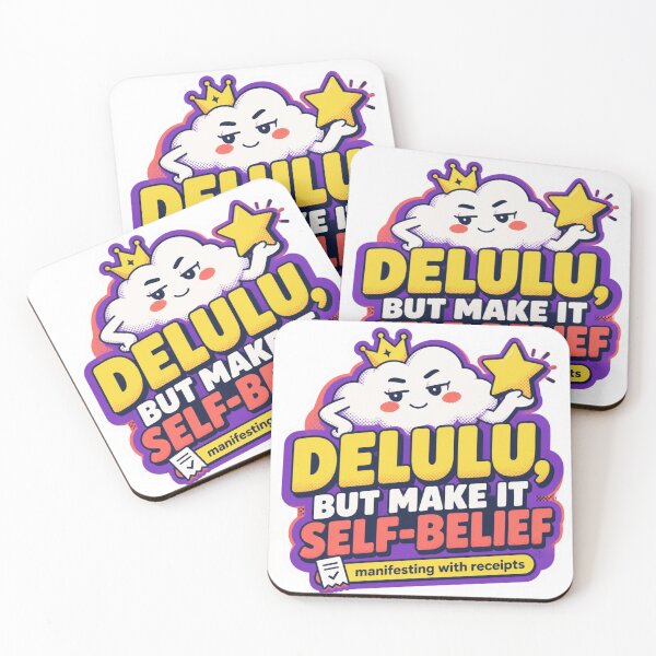 Item preview, Delulu But Make It Self Belief - Funny Manifestation Cloud Sticker designed and sold by echotiyan.