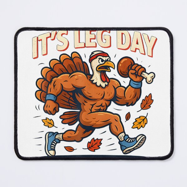 Item preview, Leg Day Turkey Funny Thanksgiving Running Fitness Humor T-Shirt designed and sold by Fr0y000.