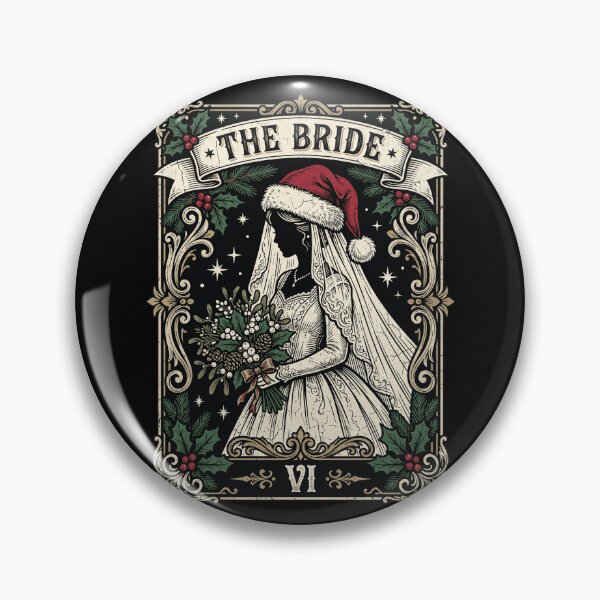 Artikelvorschau, Braut mit Weihnachtsmannmütze, Weihnachten, Die Braut, Vintage-Tarot-Kunst entworfen und verkauft von MTRBSK11.