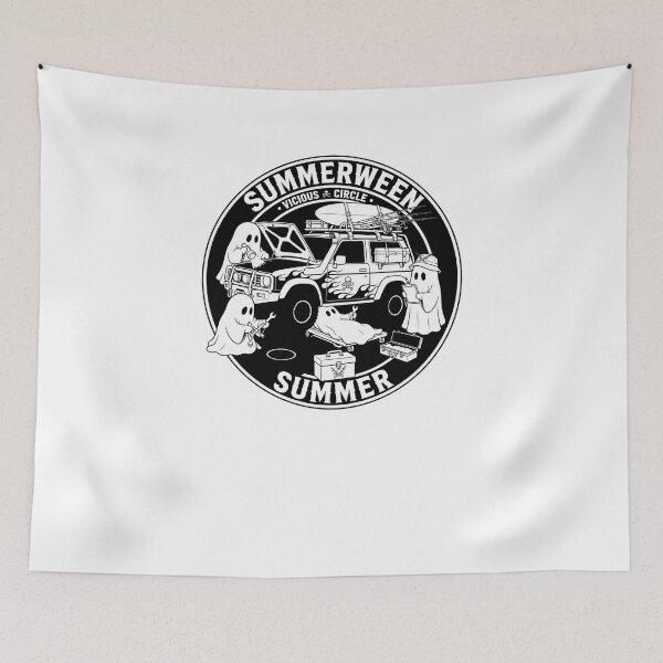 Item preview, Summerween Ghost Mechanics Fixing 4x4 Offroad SUV BLACK & WHITE CLASSIC T-SHIRT designed and sold by inkfluenceart.