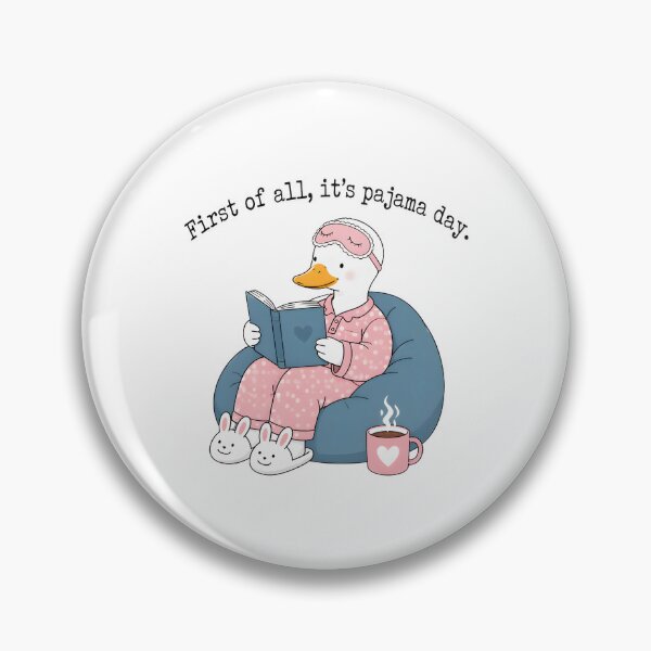 Item preview, pajama day duck coffee book lover designed and sold by hugoinkcoast.