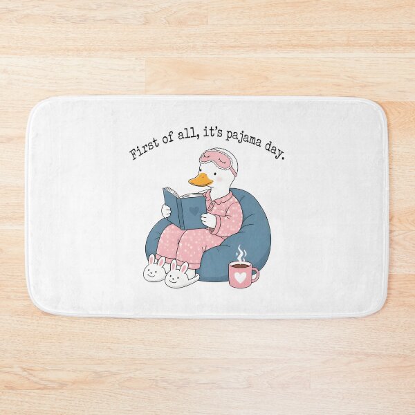 Item preview, pajama day duck coffee book lover designed and sold by hugoinkcoast.