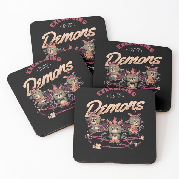 Item preview, Exercising My Demons Funny Fitness Cute Art designed and sold by AdelleEmm53.