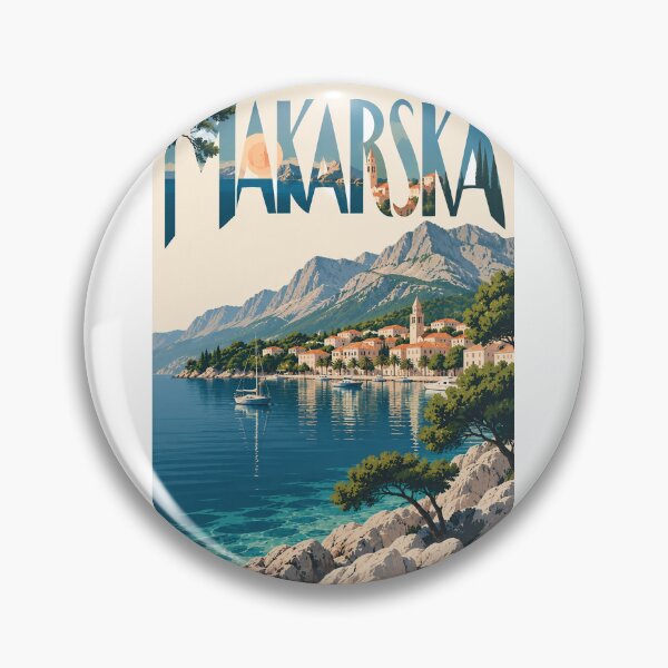 Item preview, Makarska Croatia Adriatic Waterfront Beneath Biokovo designed and sold by Aryabek.