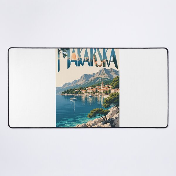 Item preview, Makarska Croatia Adriatic Waterfront Beneath Biokovo designed and sold by Aryabek.