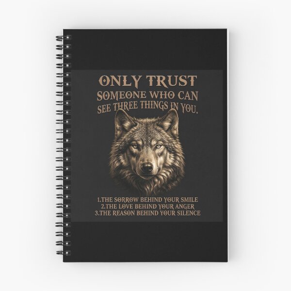Item preview, Only Trust Someone Who Sees Three Things | Wolf Quote designed and sold by The Funky Sprunki.