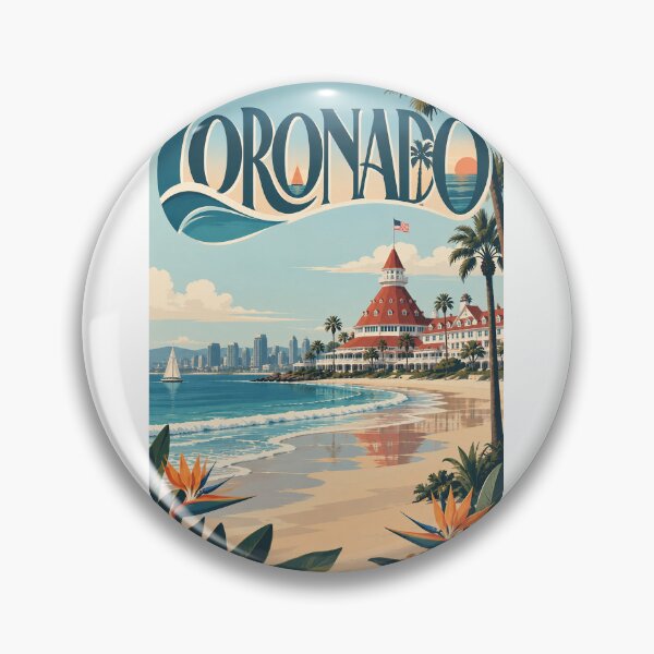 Item preview, Coronado California Hotel del Coronado Beach and San Diego Skyline designed and sold by Aryabek.
