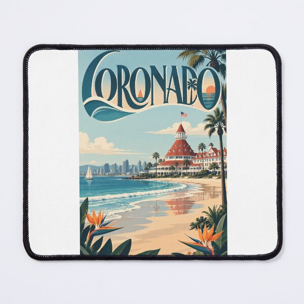 Item preview, Coronado California Hotel del Coronado Beach and San Diego Skyline designed and sold by Aryabek.