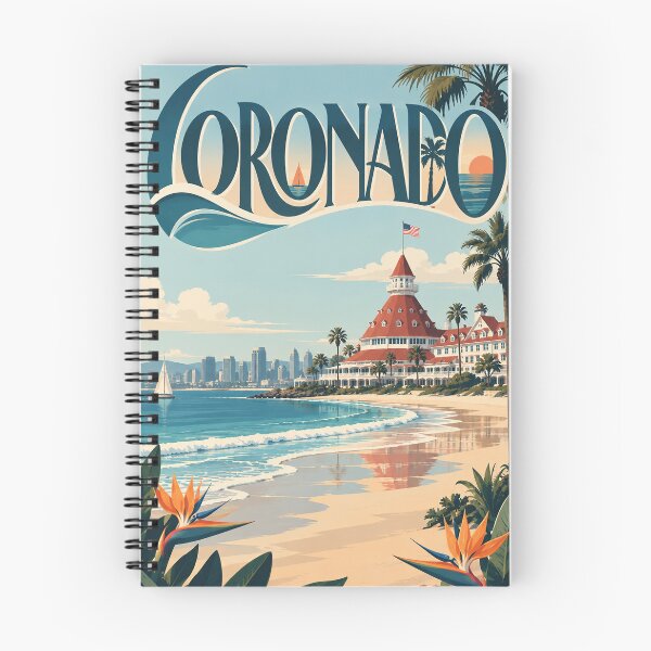 Item preview, Coronado California Hotel del Coronado Beach and San Diego Skyline designed and sold by Aryabek.