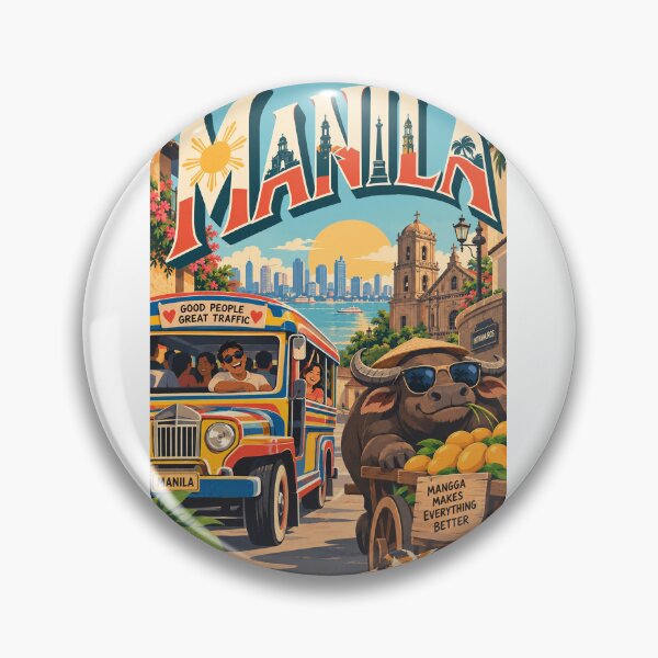 Item preview, Manila Philippines Jeepney Intramuros and Carabao City Scene designed and sold by Aryabek.