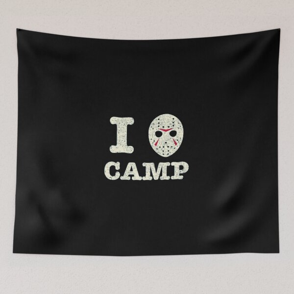 Item preview,  I Love Camp Retro Hockey Mask Horror designed and sold by AdelleEmm53.