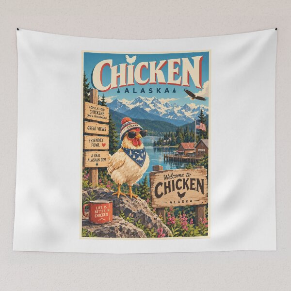 Artikelvorschau, Chicken Alaska Mountain Wilderness und Frontier Town entworfen und verkauft von Aryabek.
