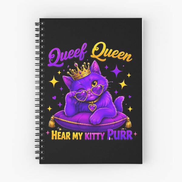Item preview, queef queen cat crown purr funny lgbtq pride designed and sold by hugoinkcoast.