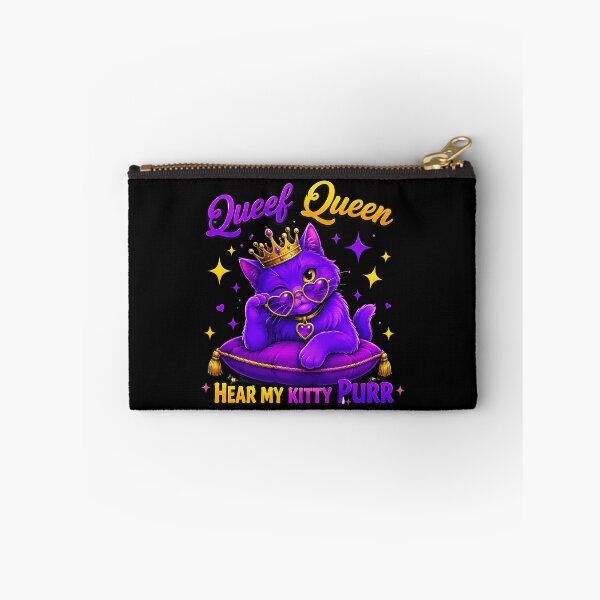 Item preview, queef queen cat crown purr funny lgbtq pride designed and sold by hugoinkcoast.