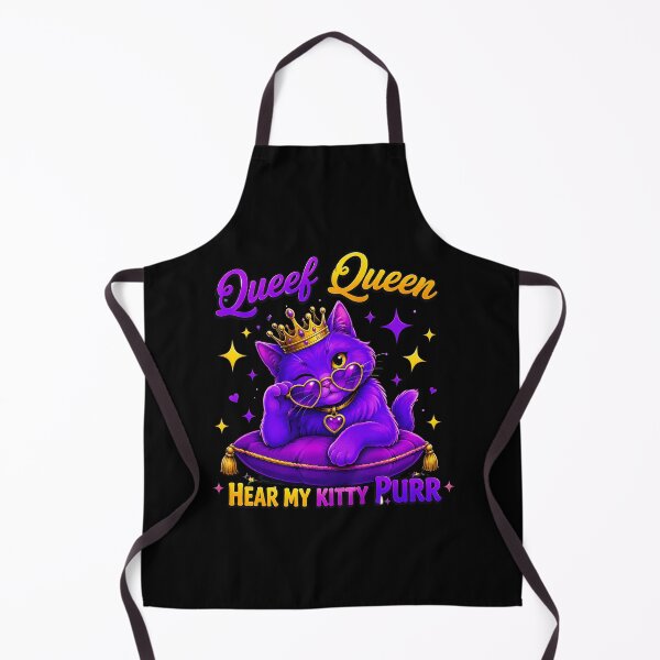 Item preview, queef queen cat crown purr funny lgbtq pride designed and sold by hugoinkcoast.