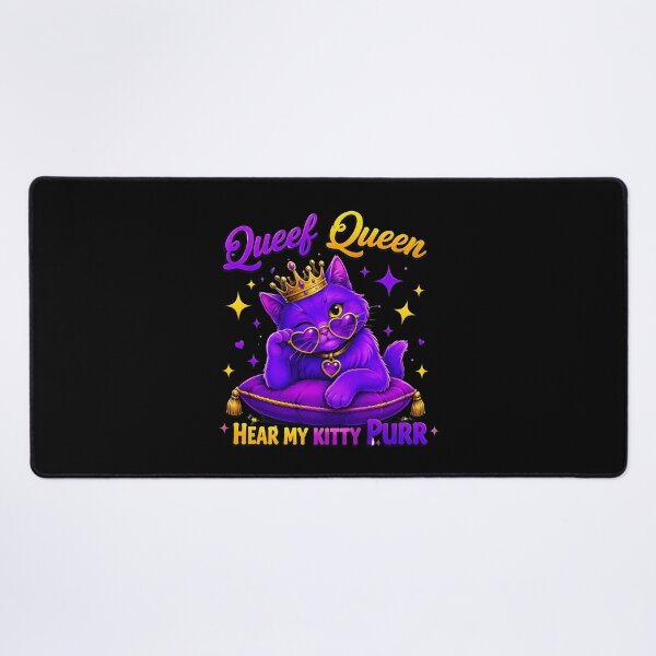 Item preview, queef queen cat crown purr funny lgbtq pride designed and sold by hugoinkcoast.
