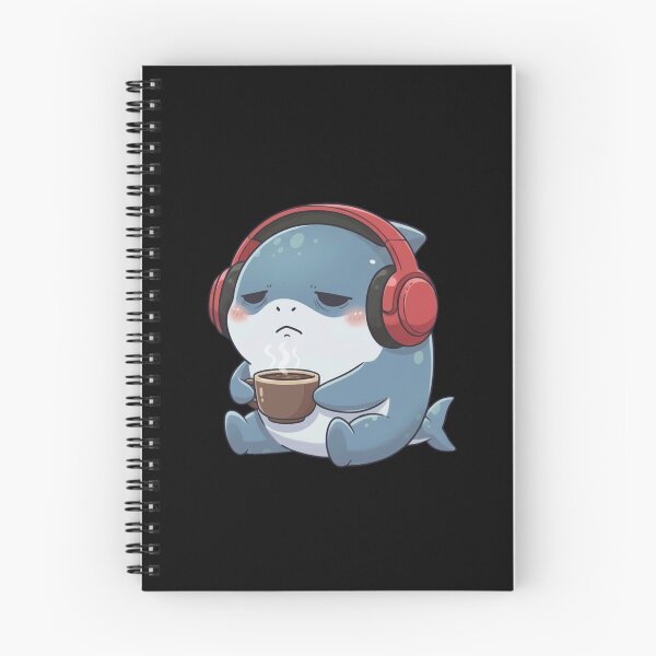 Item preview, Sleepy Shark Drinking Coffee designed and sold by Nature's Chibis.