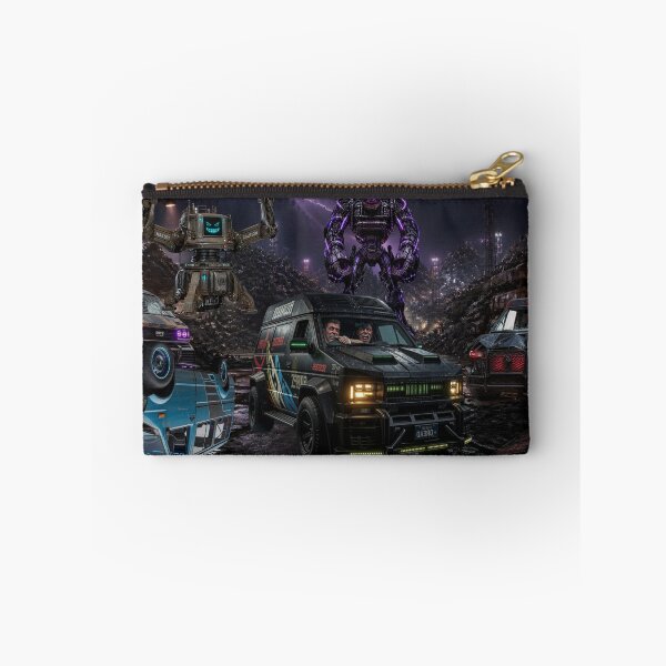 Item preview, Cyberpunk Apocalypse Scrapheap Sentinel Robot Attack Mural designed and sold by LazyDayzCo.