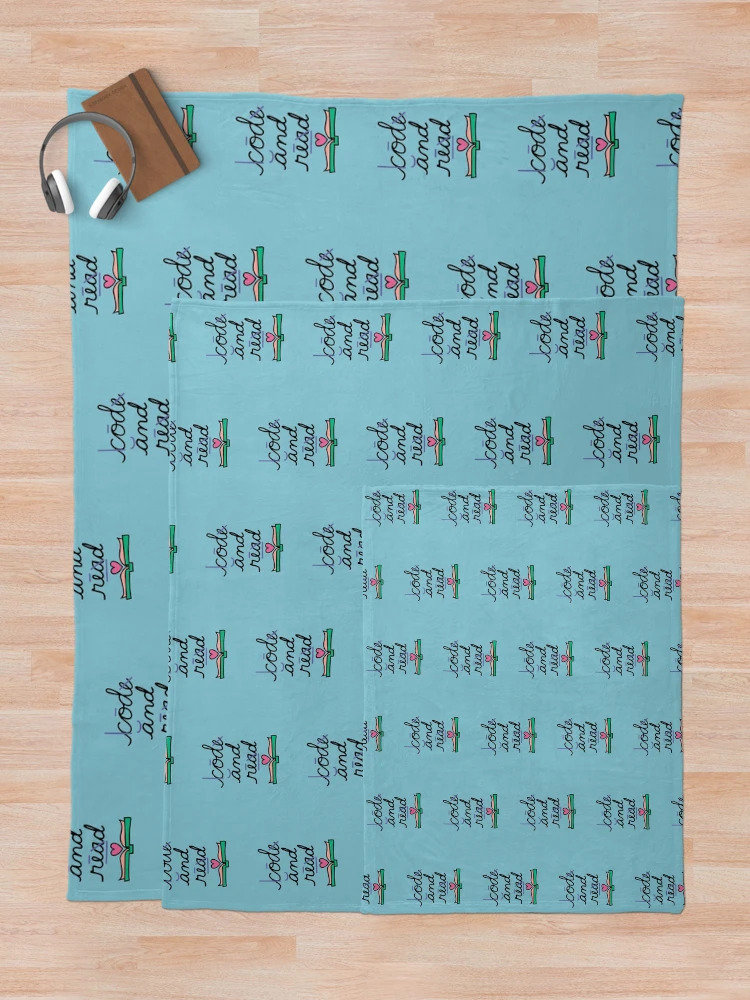 Thumbnail 5 of 6, Throw Blanket, code and read designed and sold by hello readers.