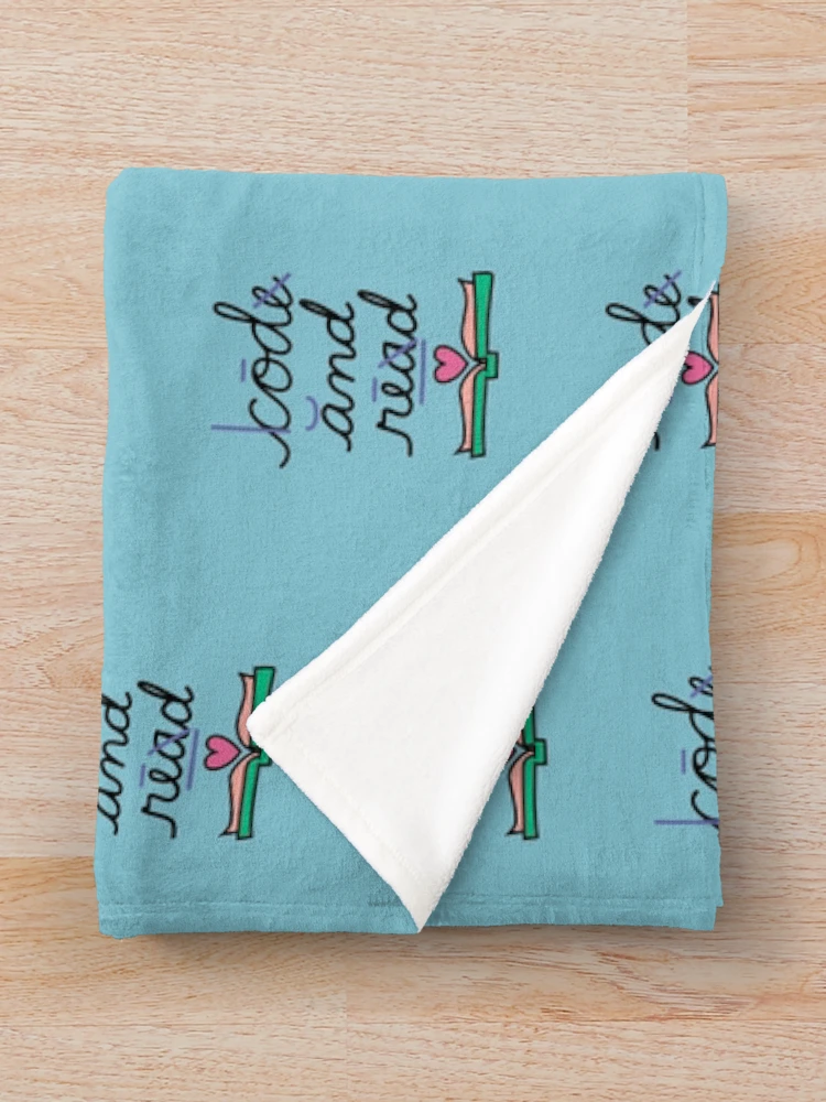 Thumbnail 3 of 6, Throw Blanket, code and read designed and sold by hello readers.