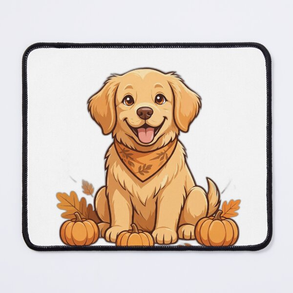 Item preview, Cute Golden Retriever Fall Puppy Pumpkins Autumn Leaves Dog Lover designed and sold by RobinHoodShirts.