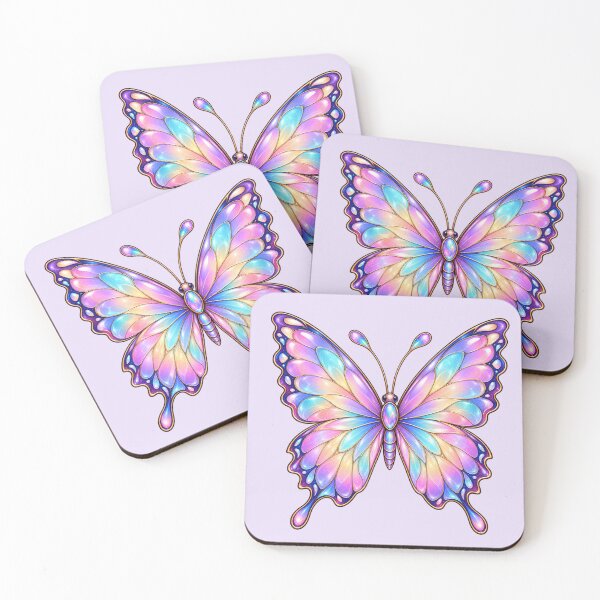 Item preview, Pastel Fantasy Butterfly – Iridescent Rainbow Fairy Wings designed and sold by HO•Designs.