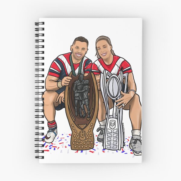 Artikelvorschau, JAMES TEDESCO ISABELLE KELLY SYDNEY ROOSTERS NRL RUGBY LEAGUE entworfen und verkauft von WoodenSpoonerss.