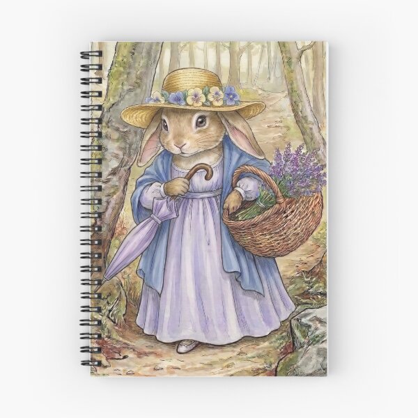 Item preview, Bunny in Vintage Dress Walking through Forest designed and sold by Merli7.