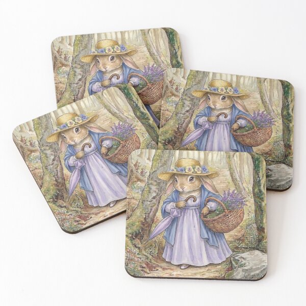 Item preview, Bunny in Vintage Dress Walking through Forest designed and sold by Merli7.