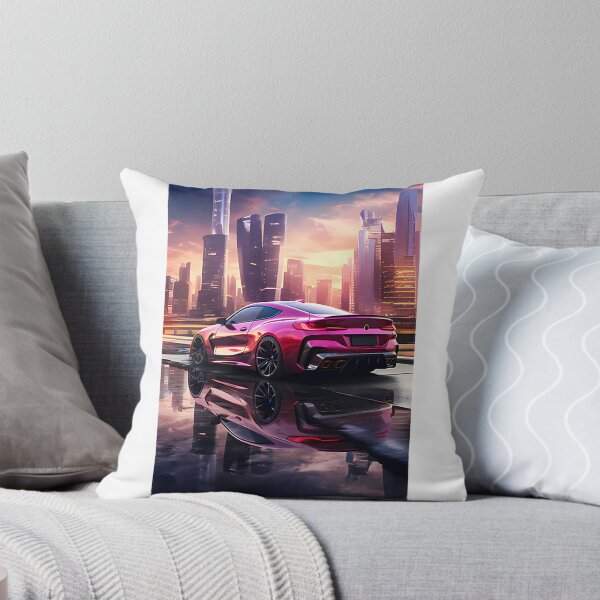 Item preview, Vibrant Sports Car Reflection in Futuristic Urban Sunset Scene designed and sold by Zyla Graphic.