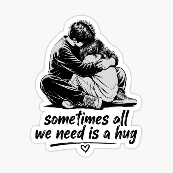 Item preview, sometimes all we need is a hug - emotional support comfort designed and sold by hugoinkcoast.