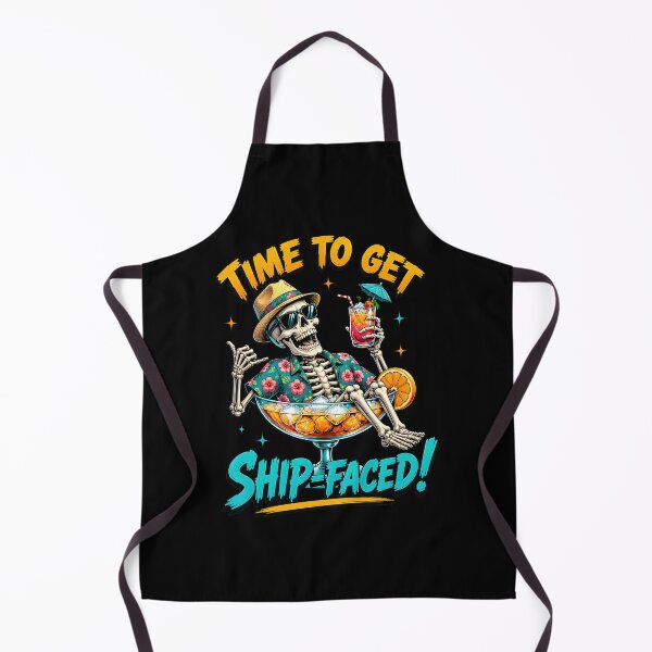 Item preview, time to get ship faced skeleton captain cocktail cruise vacation designed and sold by hugoinkcoast.