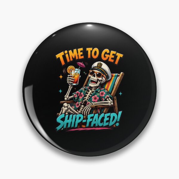 Item preview, time to get ship faced skeleton cruise hawaiian designed and sold by hugoinkcoast.