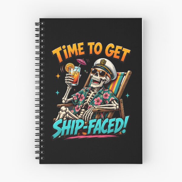 Item preview, time to get ship faced skeleton cruise hawaiian designed and sold by hugoinkcoast.