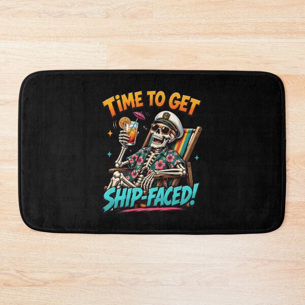 Item preview, time to get ship faced skeleton cruise hawaiian designed and sold by hugoinkcoast.