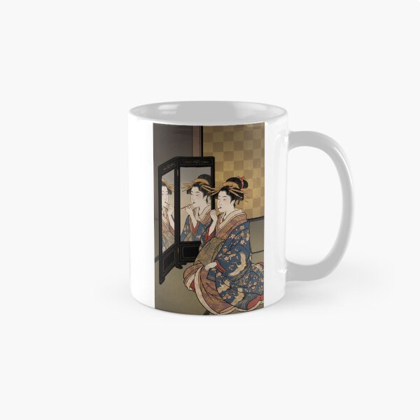 Item preview, Geisha Applying Makeup with Mirror Ukiyo-e designed and sold by TokyoUkiyoHouse.