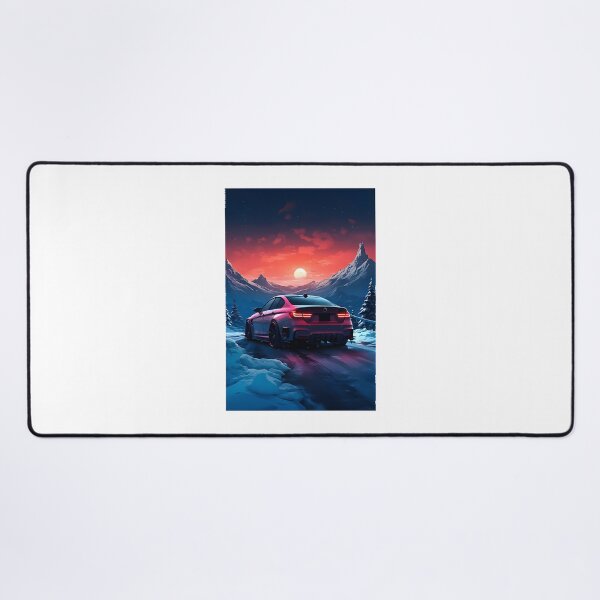 Item preview, Sports Sedan Driving Through Stunning Sunset in the Alps Scenic Mountain Landscape designed and sold by Zyla Graphic.