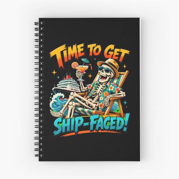 Item preview, time to get ship-faced skeleton cruise cocktail funny designed and sold by hugoinkcoast.