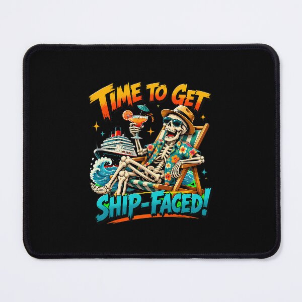 Item preview, time to get ship-faced skeleton cruise cocktail funny designed and sold by hugoinkcoast.