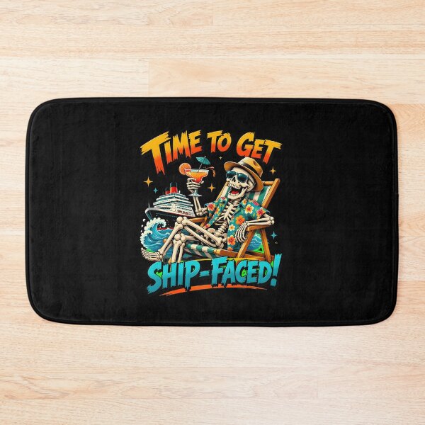 Item preview, time to get ship-faced skeleton cruise cocktail funny designed and sold by hugoinkcoast.